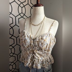 🌺Wild Fable Floral Lace-Up Corset Top🌺